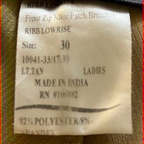 Ladies cord riding breaches - Picture 7 of 8